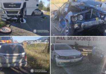 На Тячівщині вантажівка зіткнулася з чотирма авто: є загиблий та травмовані